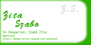 zita szabo business card